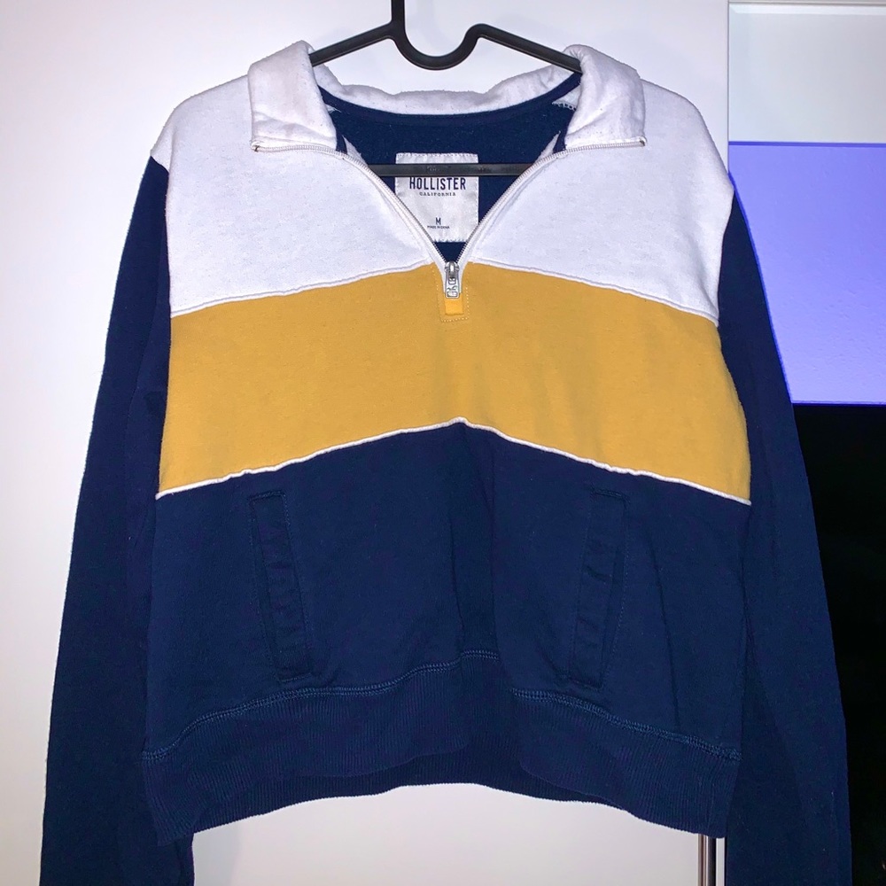 HOLLISTER Girls Cropped Quarterzip